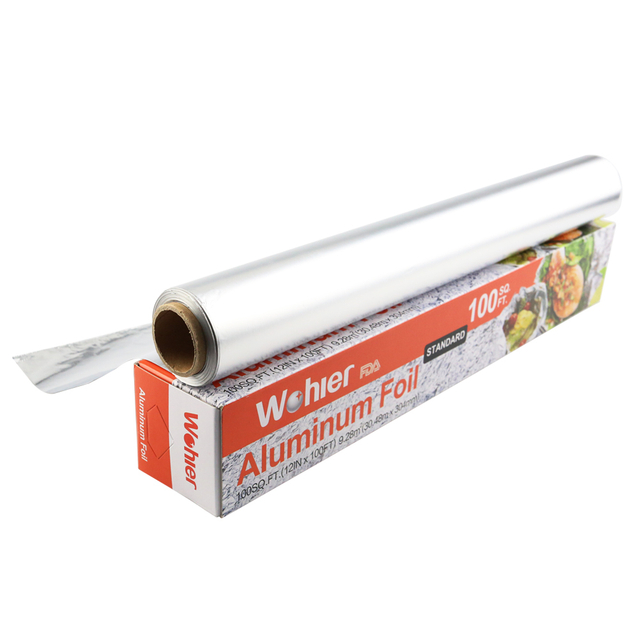 Rouleau de papier d'aluminium écologique de qualité alimentaire pour la cuisson